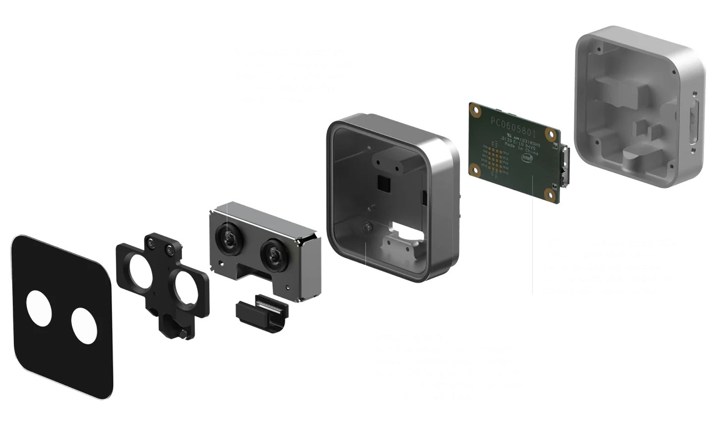 Intel RealSense D405 Yakın Mesafe Stereo Derinlik Kamerası (Kablo